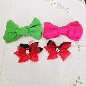 Little Girl's Boww and Headband. New